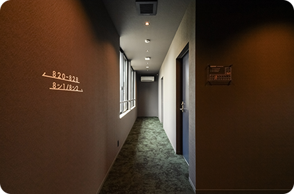 ホテル内の回廊